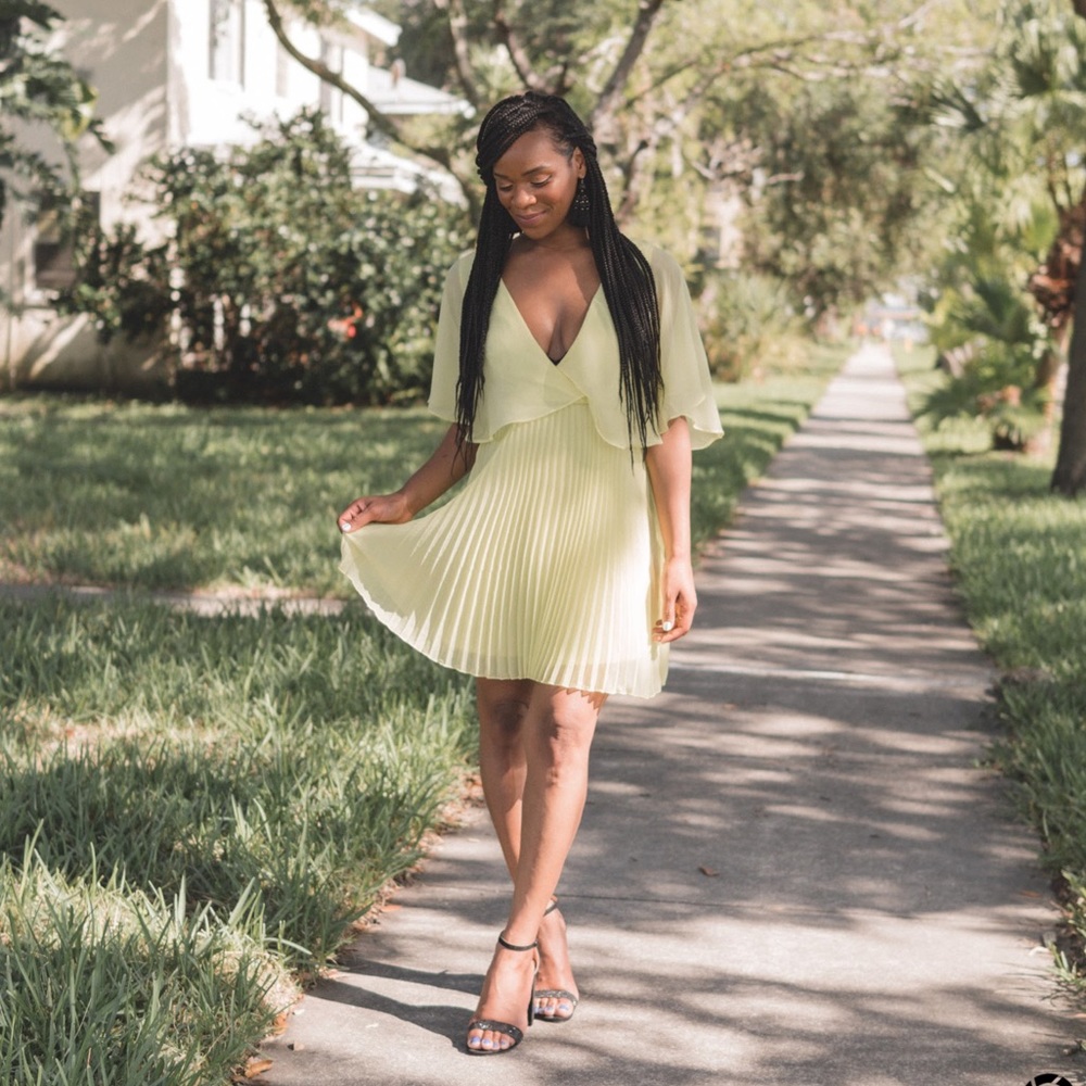 Mini Dress with Pleats